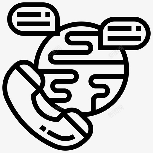 全球沟通连接图标svg_新图网 https://ixintu.com 全球 商业 国际 沟通 联系 要旨 连接