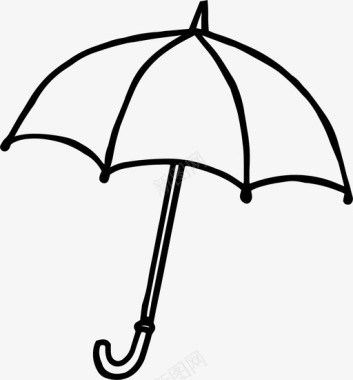 雨伞气候雨水图标图标