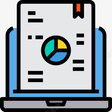报告业务概念6线性颜色图标图标