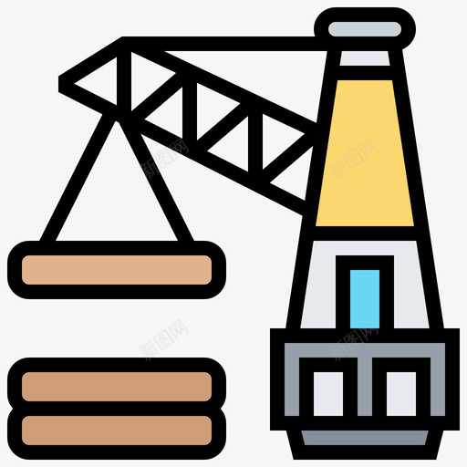 起重机工业过程23线性颜色图标svg_新图网 https://ixintu.com 工业 线性 起重机 过程 颜色