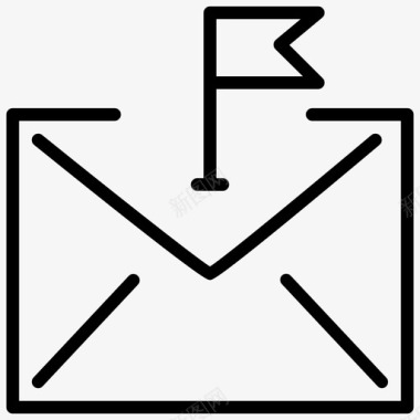 标记的电子邮件联系人图标图标