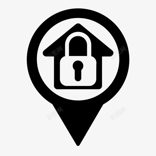 位置隐私家安全图标svg_新图网 https://ixintu.com 位置 安全 隐私