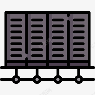 服务器硬件16线性颜色图标图标