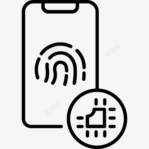 指纹扫描仪人工智能技术图标svg_新图网 https://ixintu.com 人工智能 扫描仪 技术 指纹
