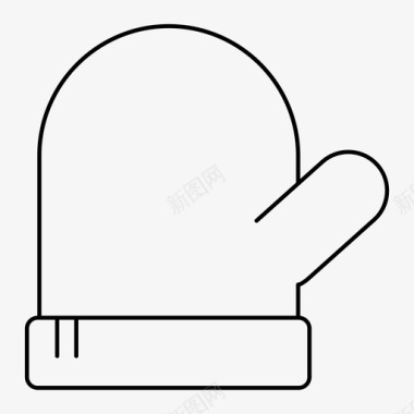 手套防火厨房图标图标