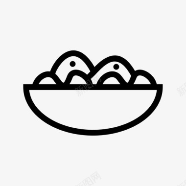 沙拉碗食物健康图标图标