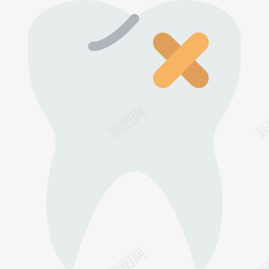 断牙牙科12扁平图标图标