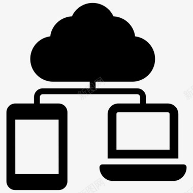 云数据共享客户端服务器云计算图标图标