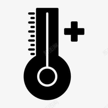 温度计热测量温度图标图标