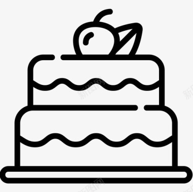 蛋糕甜点和糖果9直系图标图标