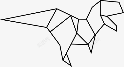 恐龙古代图标svg_新图网 https://ixintu.com 古代 史前 恐龙 折纸 设计 过去 霸王