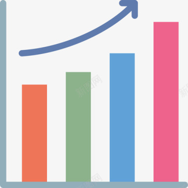 条形图图表和图表3扁平图标图标