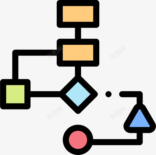 算法分析39线性颜色图标svg_新图网 https://ixintu.com 分析 算法 线性 颜色