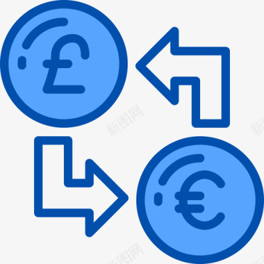 交换货币基金3蓝色图标图标