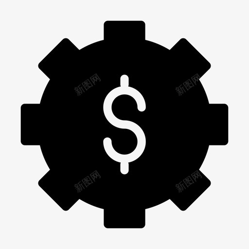美元设置配置管理图标svg_新图网 https://ixintu.com 管理 美元设置 财务行字形图标 配置 项目