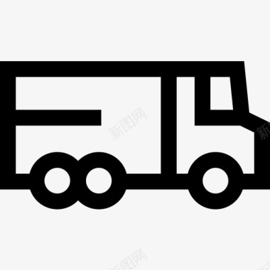 卡车车辆和运输工具2直线图标图标