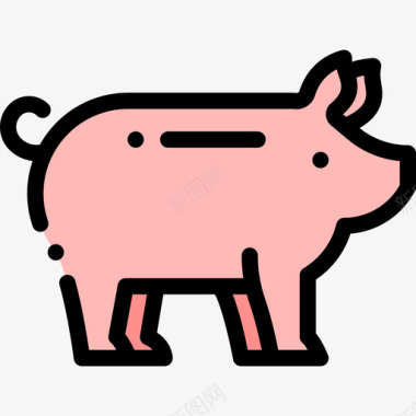 猪屠夫2线性颜色图标图标