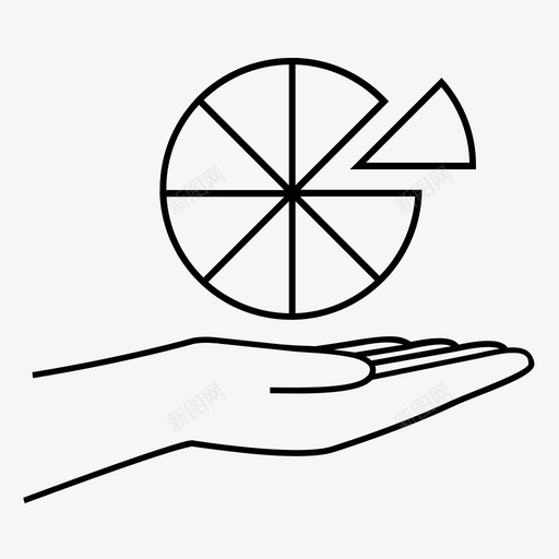 手饼图概念帮助图标svg_新图网 https://ixintu.com 帮助 概念 生活 饼图
