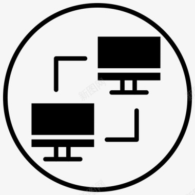 系统集成计算机连接图标图标