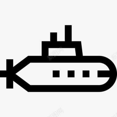 潜艇车辆和运输工具2直线型图标图标