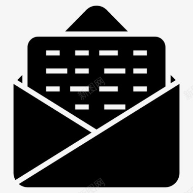打开电子邮件业务文档简历图标图标