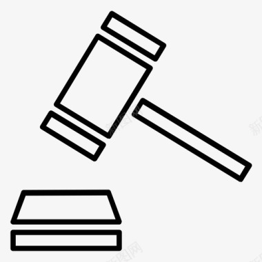 商法法院木槌图标图标