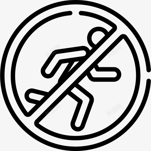 禁止跑步17号游泳池直线型图标svg_新图网 https://ixintu.com 17号 游泳池 直线 禁止 线型 跑步