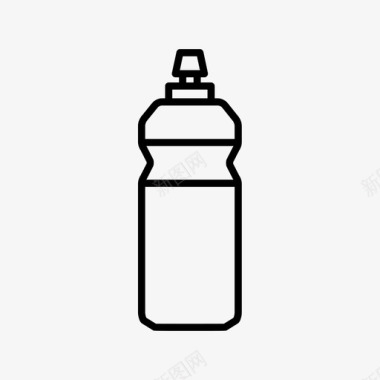 瓶子健身饮料运动图标图标