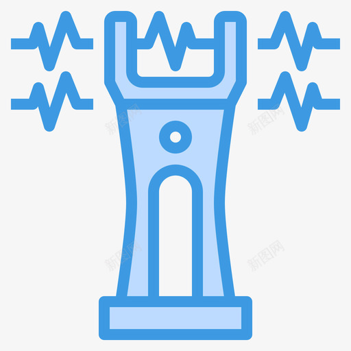 电击枪犯罪24蓝色图标svg_新图网 https://ixintu.com 犯罪24 电击枪 蓝色