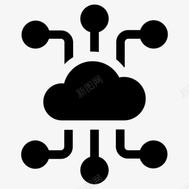 连接性云计算图标图标