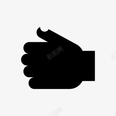 竖起大拇指完成手的符号图标图标