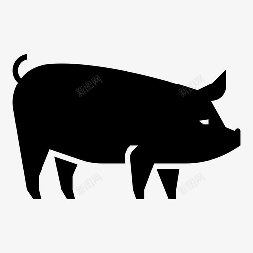 猪农场牲畜图标svg_新图网 https://ixintu.com 农场 牲畜 猪肉