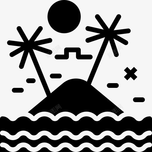 夏季海滩岛屿海洋图标svg_新图网 https://ixintu.com 夏季 大海 岛屿 旅行 棕榈树 海洋 海滩 铭文