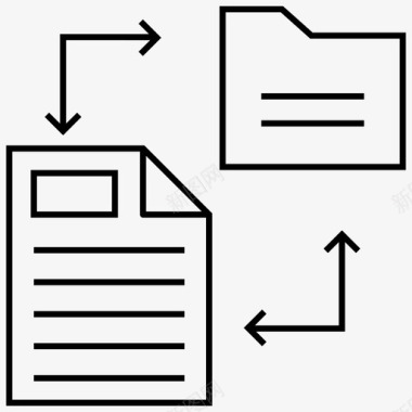 文件传输文件转换文件交换图标图标