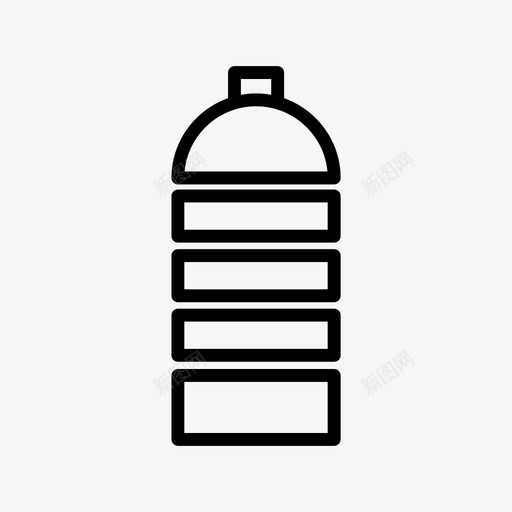 瓶装水饮料玻璃瓶图标svg_新图网 https://ixintu.com 玻璃瓶 瓶装水 饮料