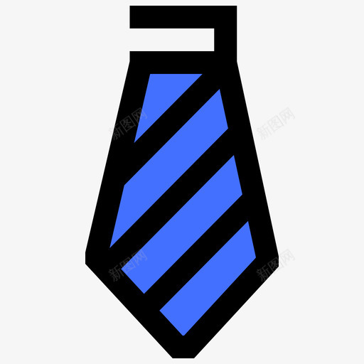 领带商务367蓝色图标svg_新图网 https://ixintu.com 商务367 蓝色 领带