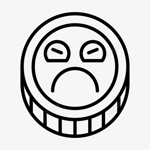 硬币表情脸图标svg_新图网 https://ixintu.com 令牌 硬币 穆迪 表情
