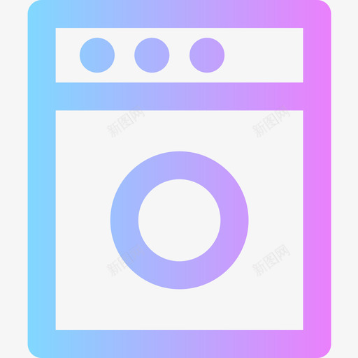 洗衣机电子39梯度图标svg_新图网 https://ixintu.com 梯度 洗衣机 电子