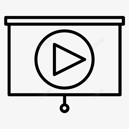 幻灯片播放开始幻灯片演示图标svg_新图网 https://ixintu.com 幻灯片播放 幻灯片演示 开始 教育