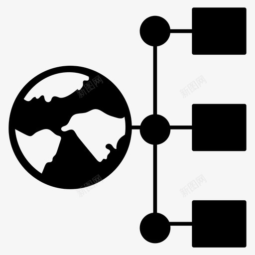 全球网络分支网络全球连通性图标svg_新图网 https://ixintu.com 一组 全球 全球化 全球网 分支 商业 国际 国际网 工作 网络 连通性