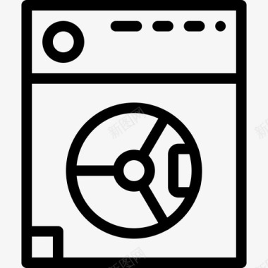 干衣机洗衣房29线性图标图标