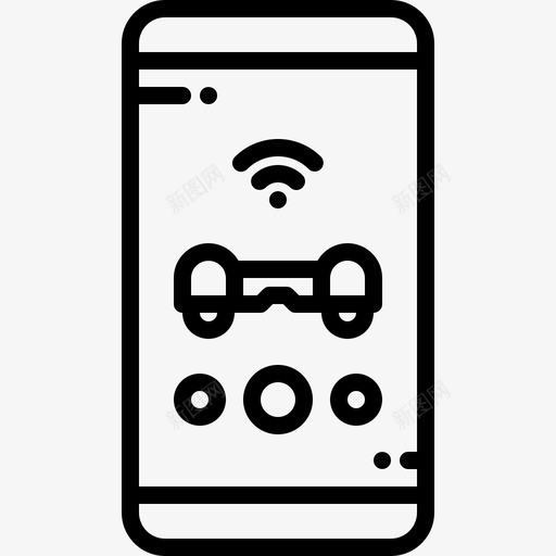 滑板车应用程序电动智能手机图标svg_新图网 https://ixintu.com wifi 智能手机 滑板车应用程序 电动 电动滑板车