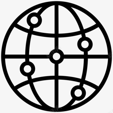 世界浏览器地球仪图标图标