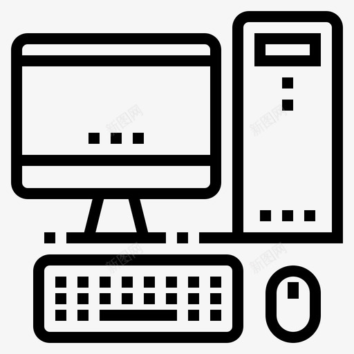 台式计算机计算机和网络6线性图标svg_新图网 https://ixintu.com 台式 线性 网络 计算机