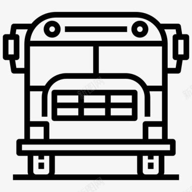 校车运输汽车巴士长途汽车图标图标