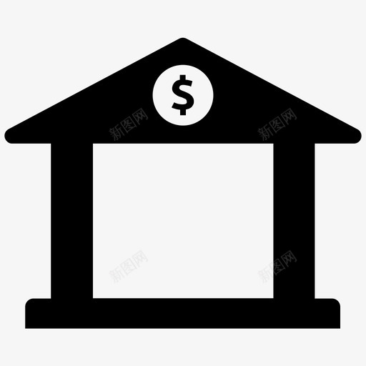 银行银行账户建筑图标svg_新图网 https://ixintu.com 建筑 账户 金融 银行