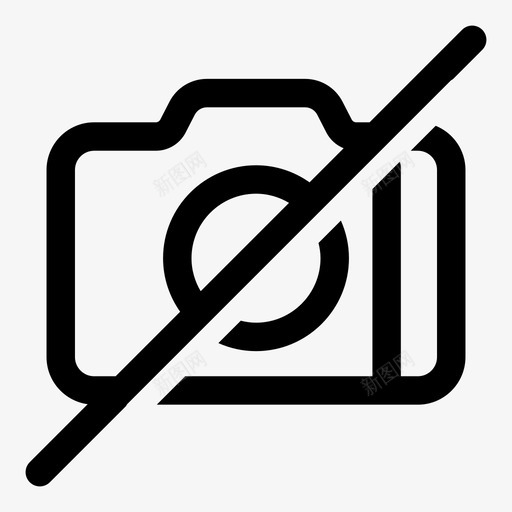 摄像机禁止摄影图标svg_新图网 https://ixintu.com 摄像机 摄影 照片视频 禁止 警告