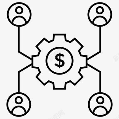 财务管理团队业务管理现金流设置图标图标
