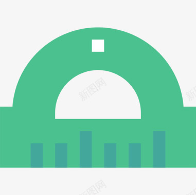 量角器学校和教育5单位图标图标
