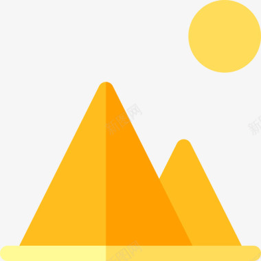 金字塔景观66平坦图标图标